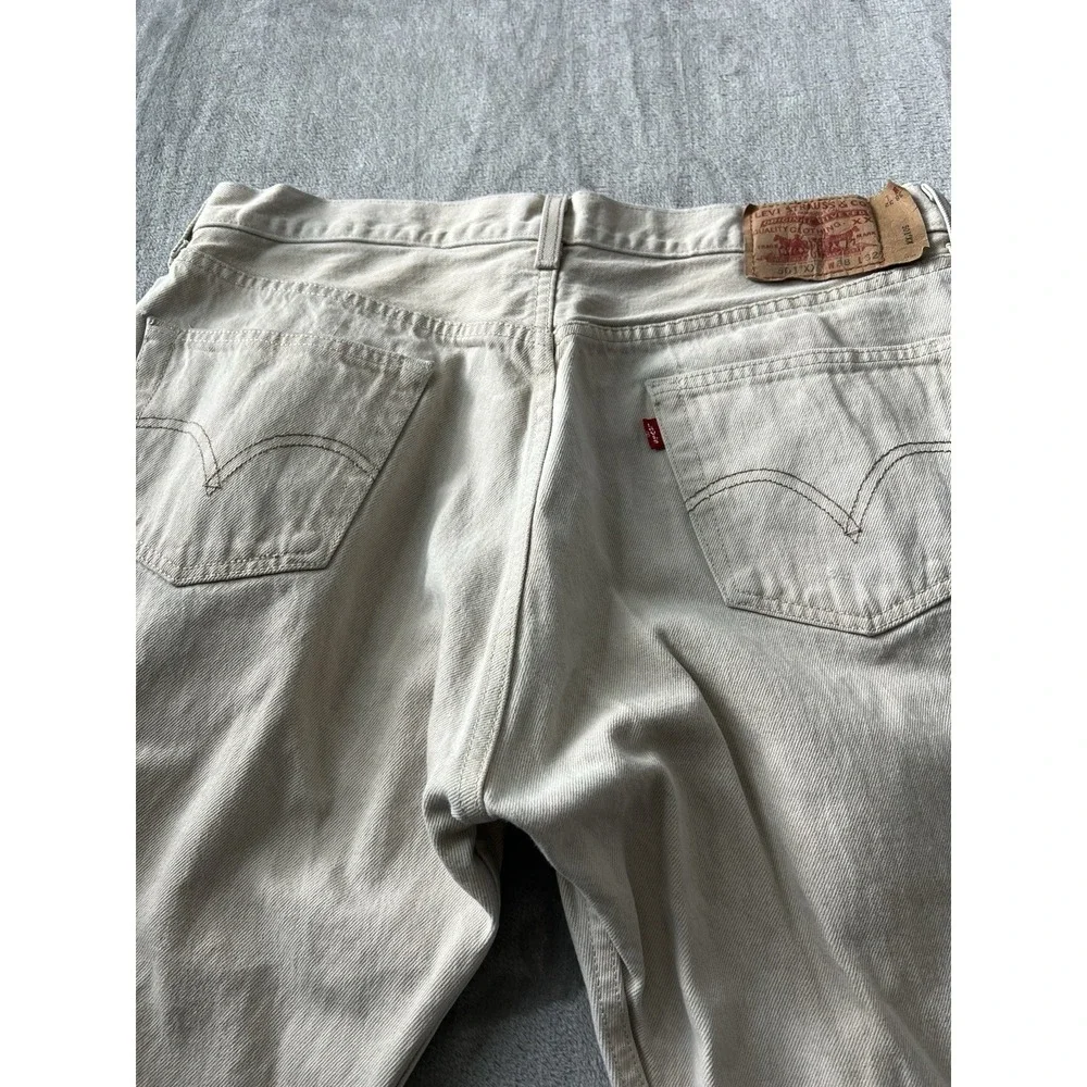 Levi's 501 XX Jeans Mens 38x32 Tan Excellent Straight Leg Button Fly Denim Pants